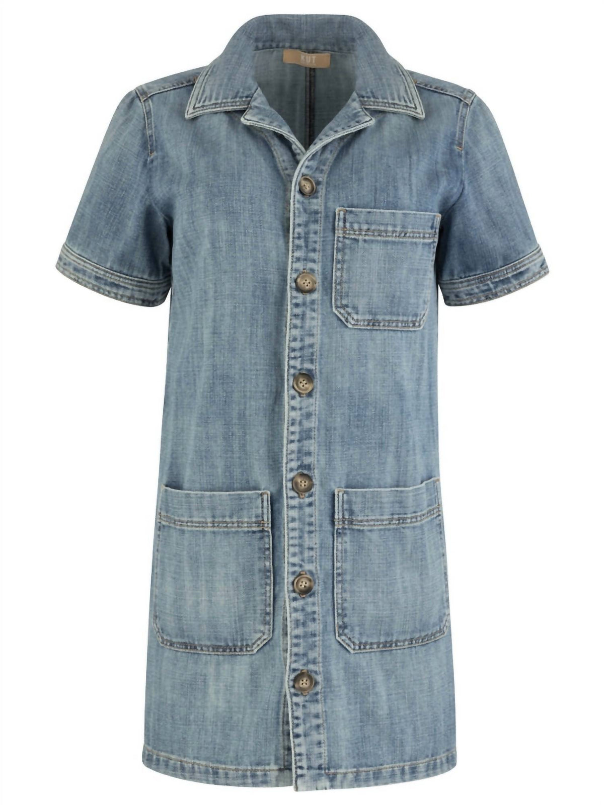 Kut From The Kloth - Women's Denim Dress With Button Front And Pockets