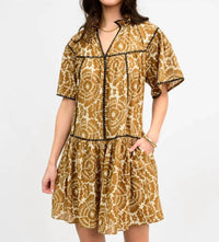 Sister Mary - Stitched-Trim Dress