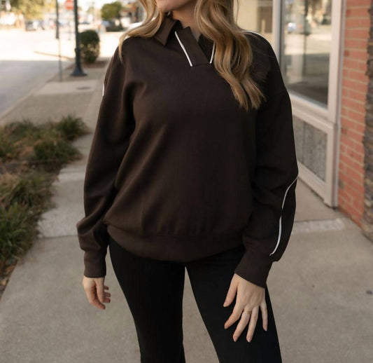 Rae Mode - Polo Double Piping Top