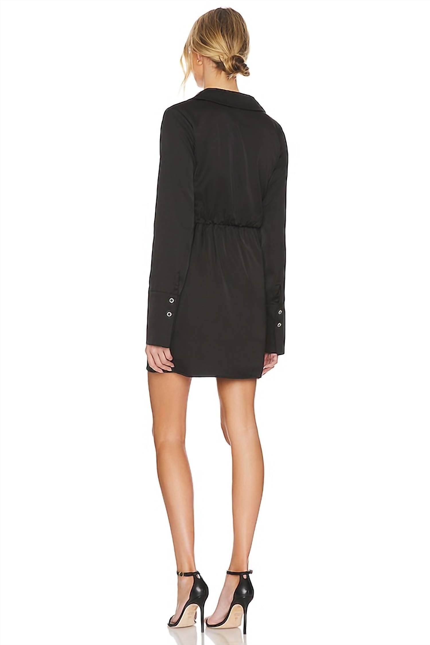 Sanctuary - Cuff Detail Wrap Satin Mini Dress