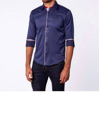 Eight X - Button Down Shirt With Plaid Trim