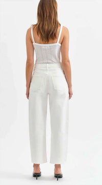 DAZE Westward Barrel Leg Jeans in swan - women's jeans - detail view