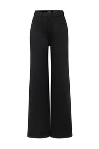 DL1961 - Women's Women's Hepburn Wide Leg Jean in jet black - women's jeans