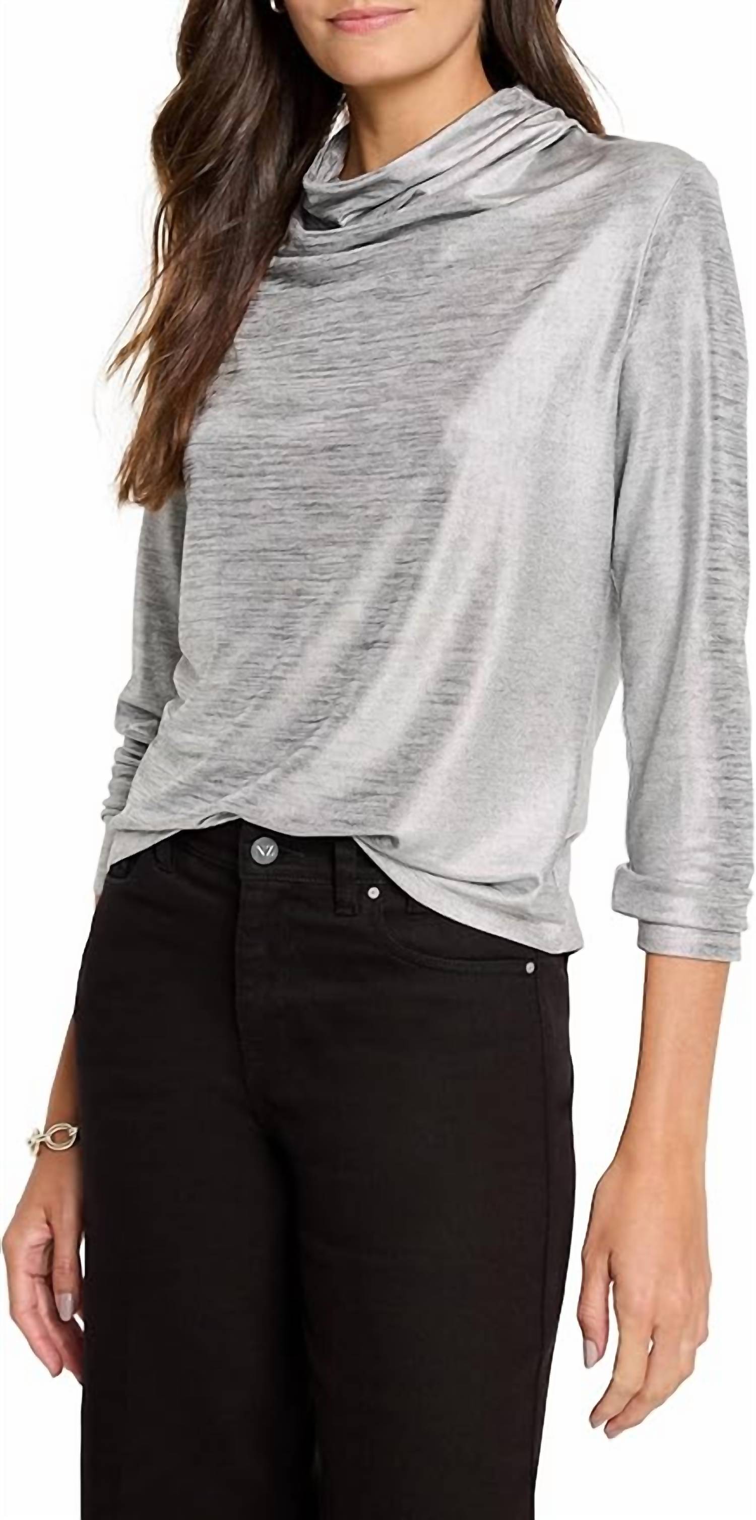 Nic + Zoe - Women's Shine Drape Neck Top