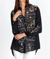 Johnny Was - Zodiac Oversized Shirt Tunic Top