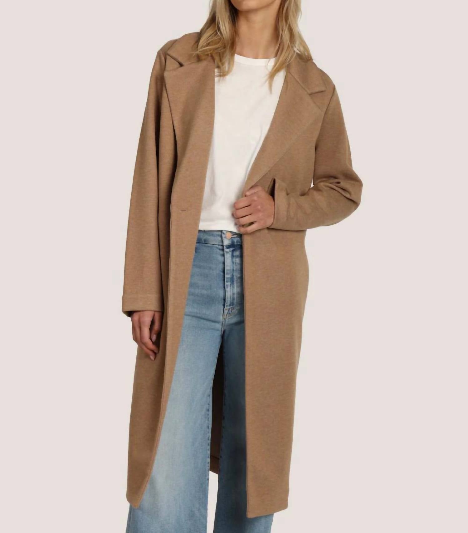 Dylan Woman’s Rowan Coat W/pockets in tan - women's jacket