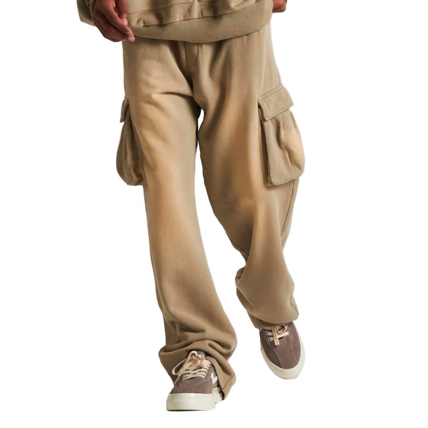 EMBELLISH Men's Official Cargo Sweatpant in beige - men's pants