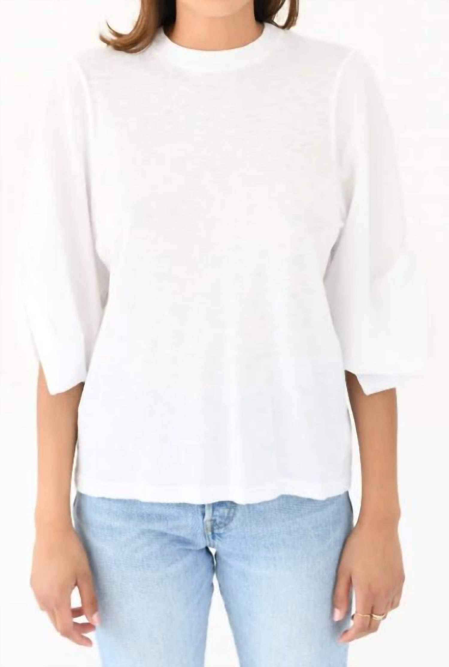 Stateside - Supima Slub Tee With Sleeve Twist