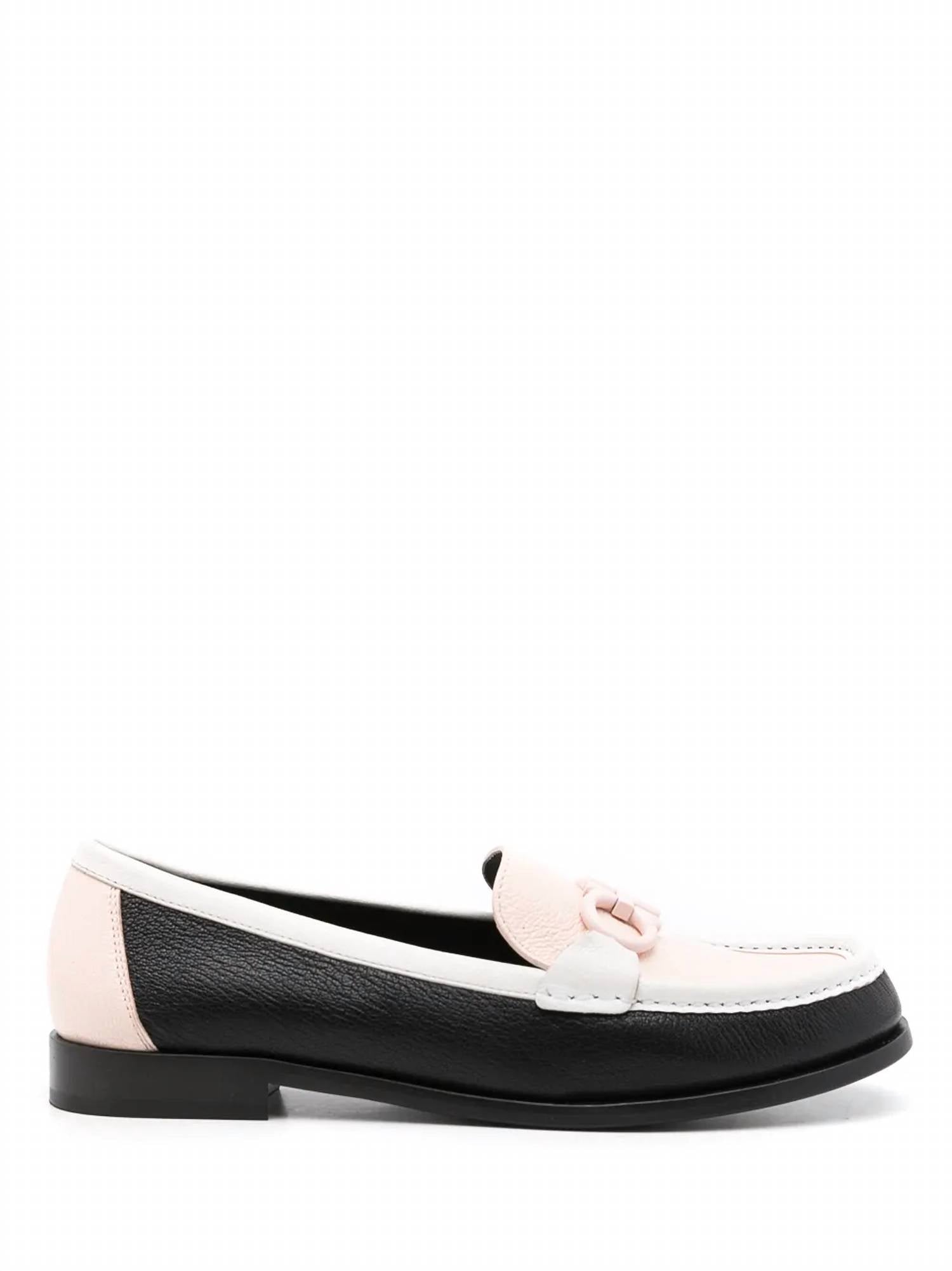 Salvatore Ferragamo Women's Gancini Leather Moccasin Loafers in black - women's flats - view 105