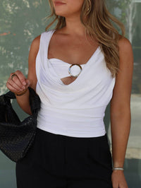 Blue Blush - Quinley Cowl Top