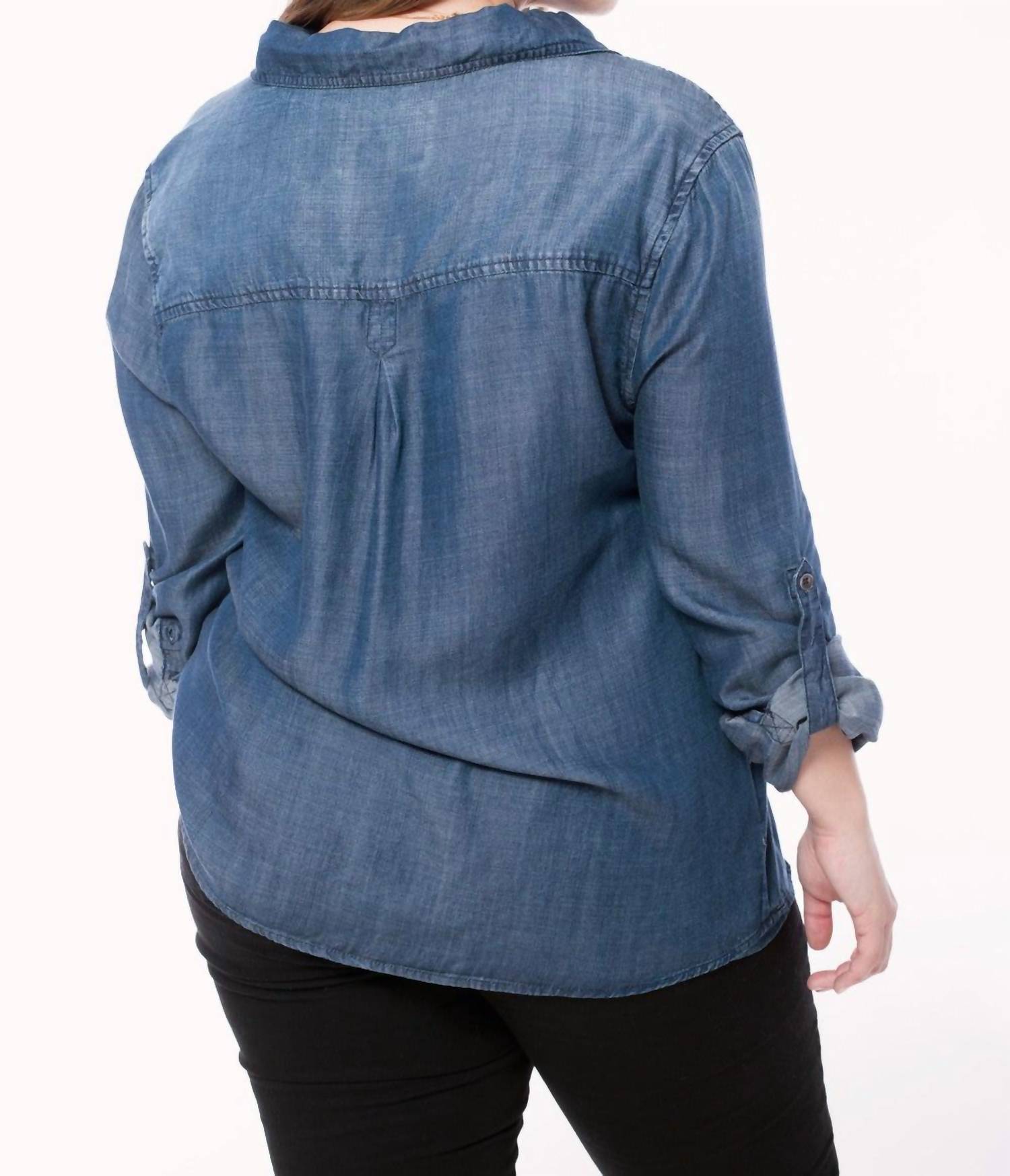 Modern Haze - Go With It Chambray Shirt - Plus