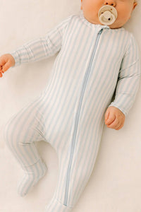 Polished Prints - Kids Striped 2-way Zip Romper