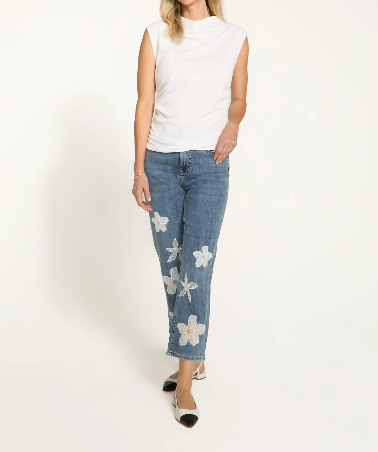 Fdj - Radia Ruched Cap Sleeve Top