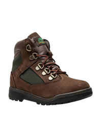 Timberland Boys Field Round Toe Leather Boots in brown black - kids' boots