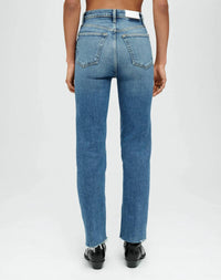 Re/Done - Comfort Stretch High Rise Stove Pipe Jeans