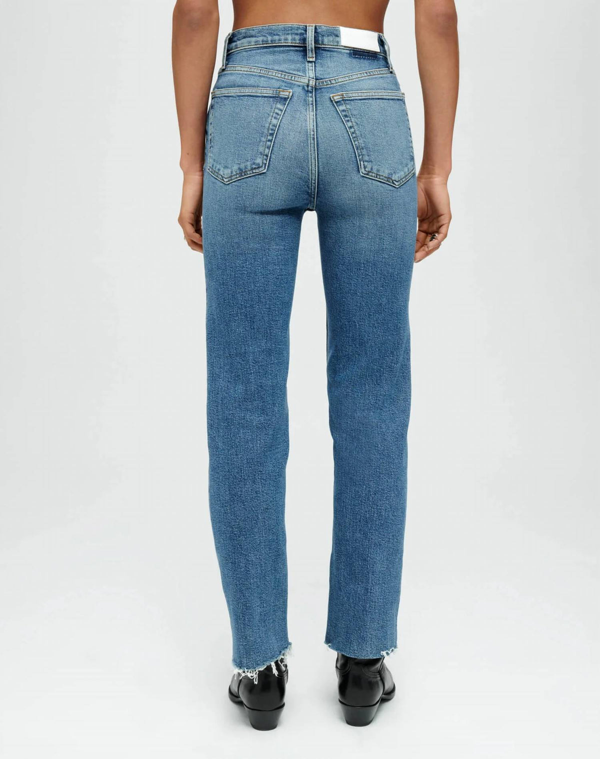 Re/Done - Comfort Stretch High Rise Stove Pipe Jeans