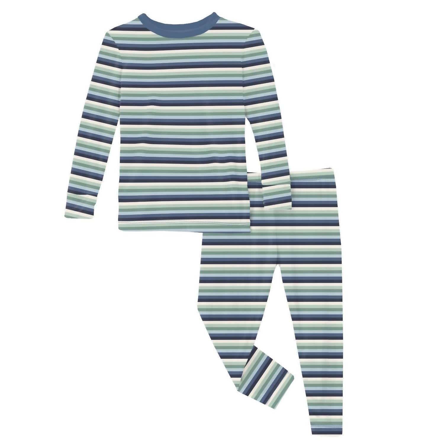 Kickee - Boy's Long Sleeve Pajama Set