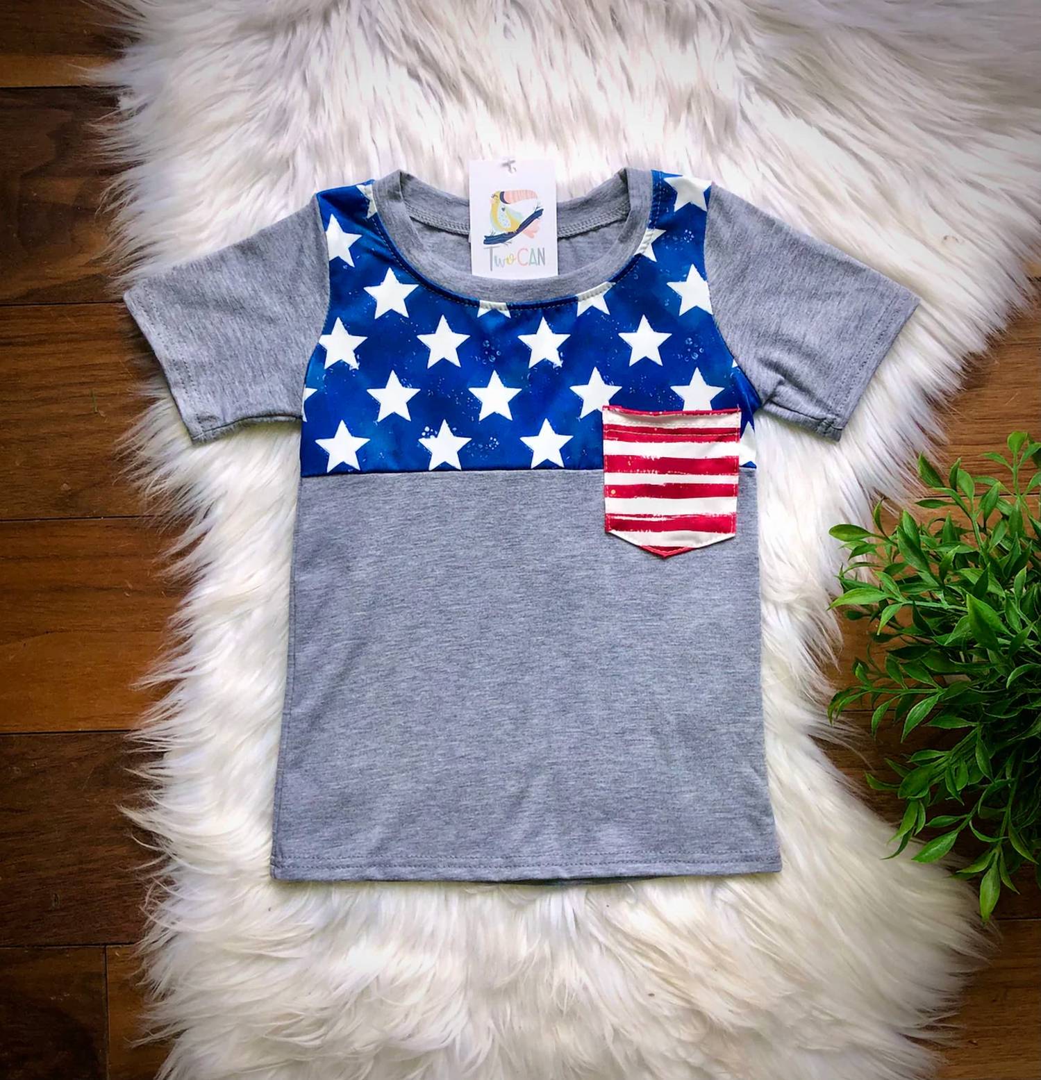 Twocan - Boys Classic Americana Pocket Tee
