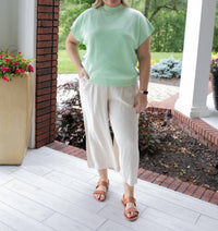 ee:some Cozy And Casual Short Sleeve Top - Plus in mint - women's blouse