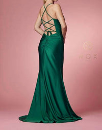 Xoxo - Open Back Lace Evening Gown