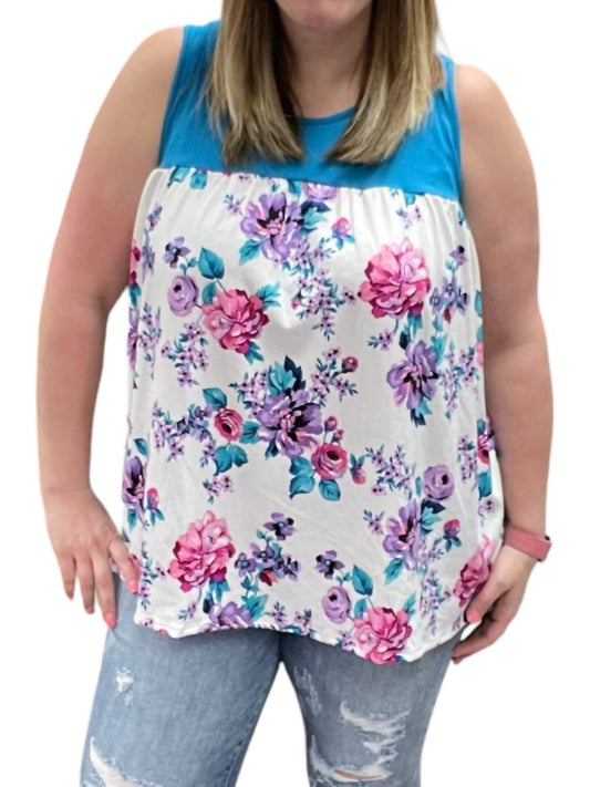 White Birch - Floral Swing Tank Top