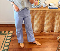 &Merci - Patch Pocket Wide Leg Cropped Pants