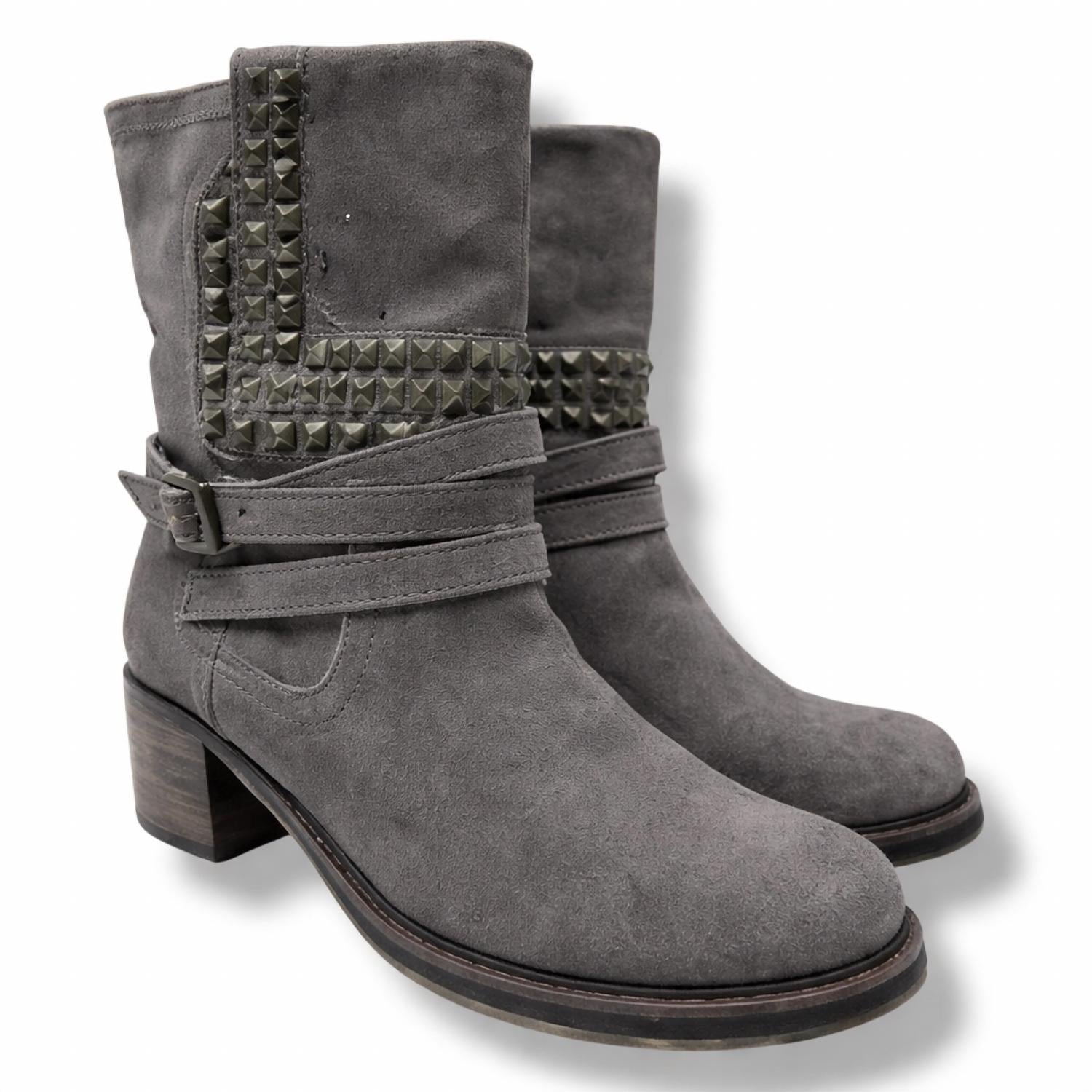VINCE CAMUTO Women's Studded Bootie in charcoal - women's shoe