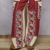 Pol - Contrast Thermal Knit Patchwork Pants