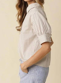 Olivaceous - Split Neck Blouse