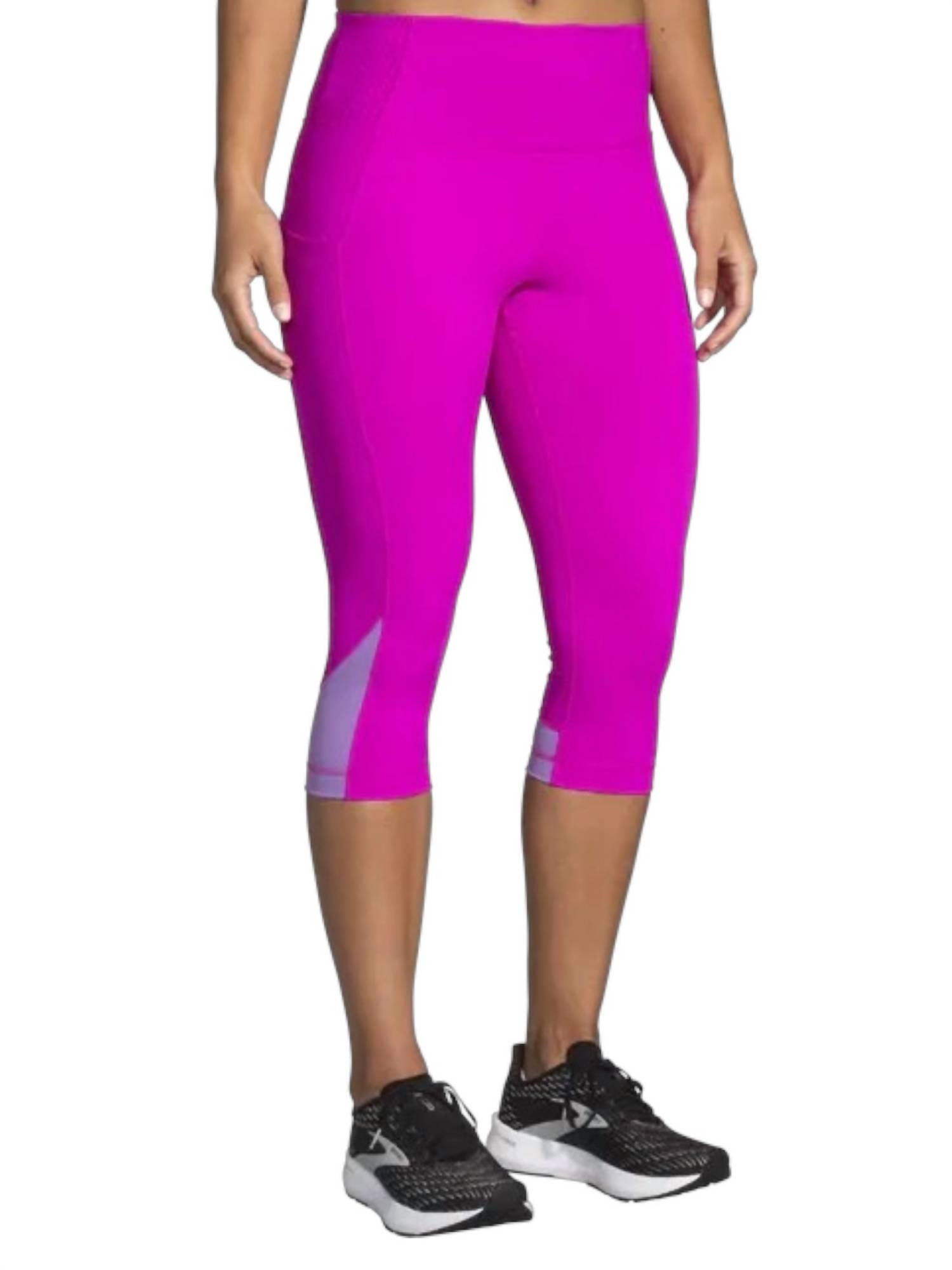 BROOKS Women's Method Half Crop Tight Leggings in magenta heliotrope - women's pants - alternate view