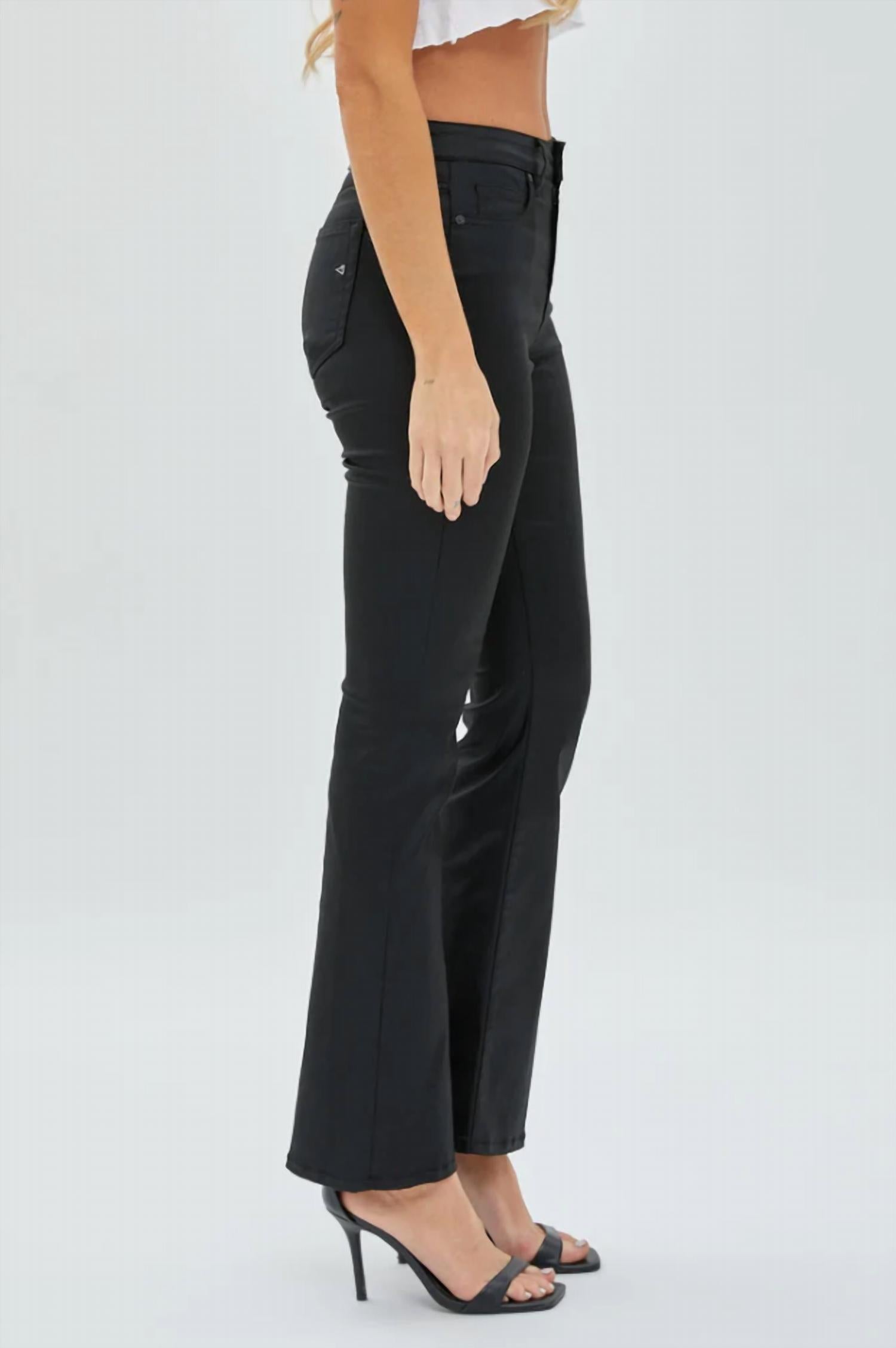 Hidden - Happi Denim Leather Flared Jeans