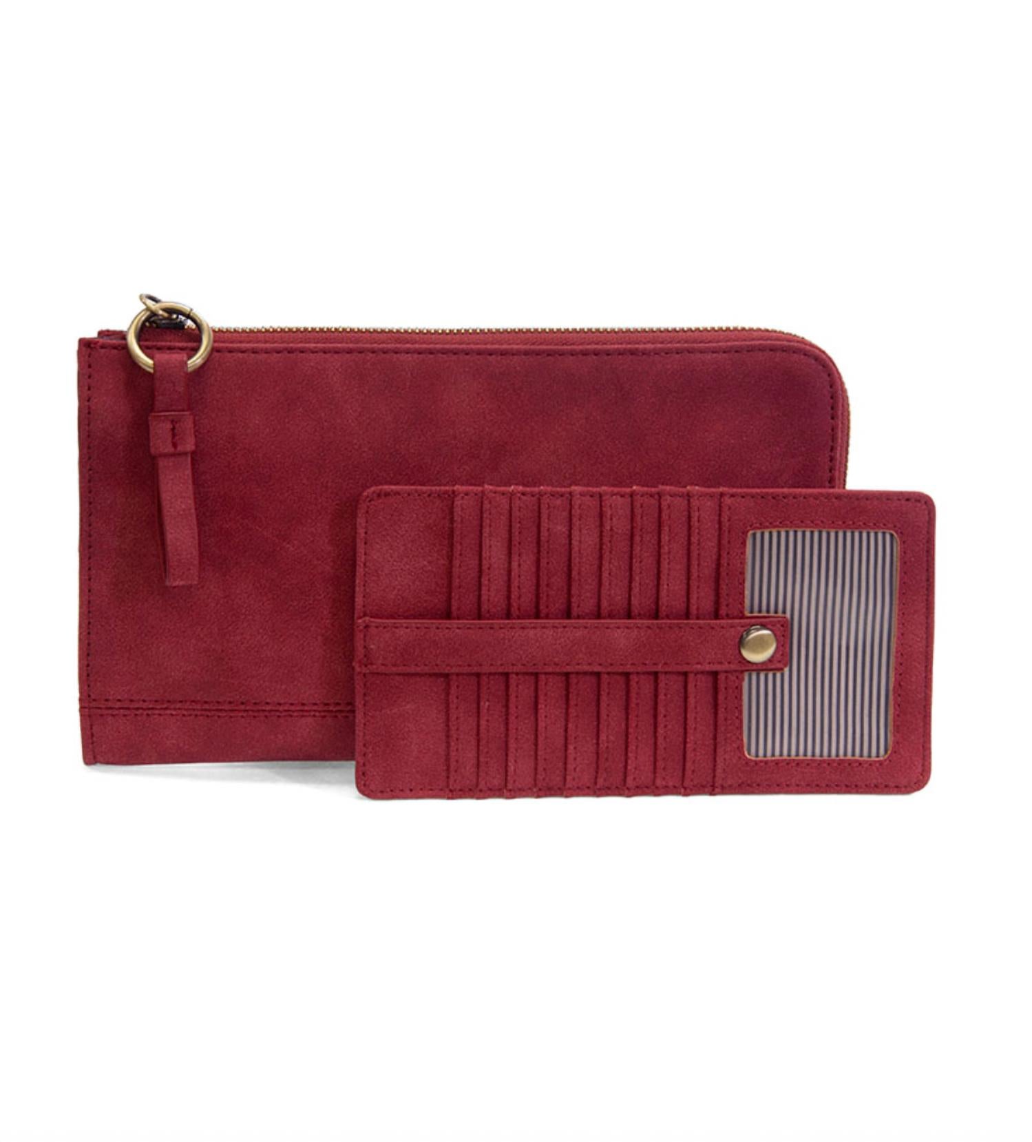 Joy Susan - Women's Faux Suede Karina Convertible Wristlet