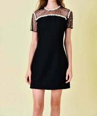Fore Collection - Contrast Pearl Tulle Dress