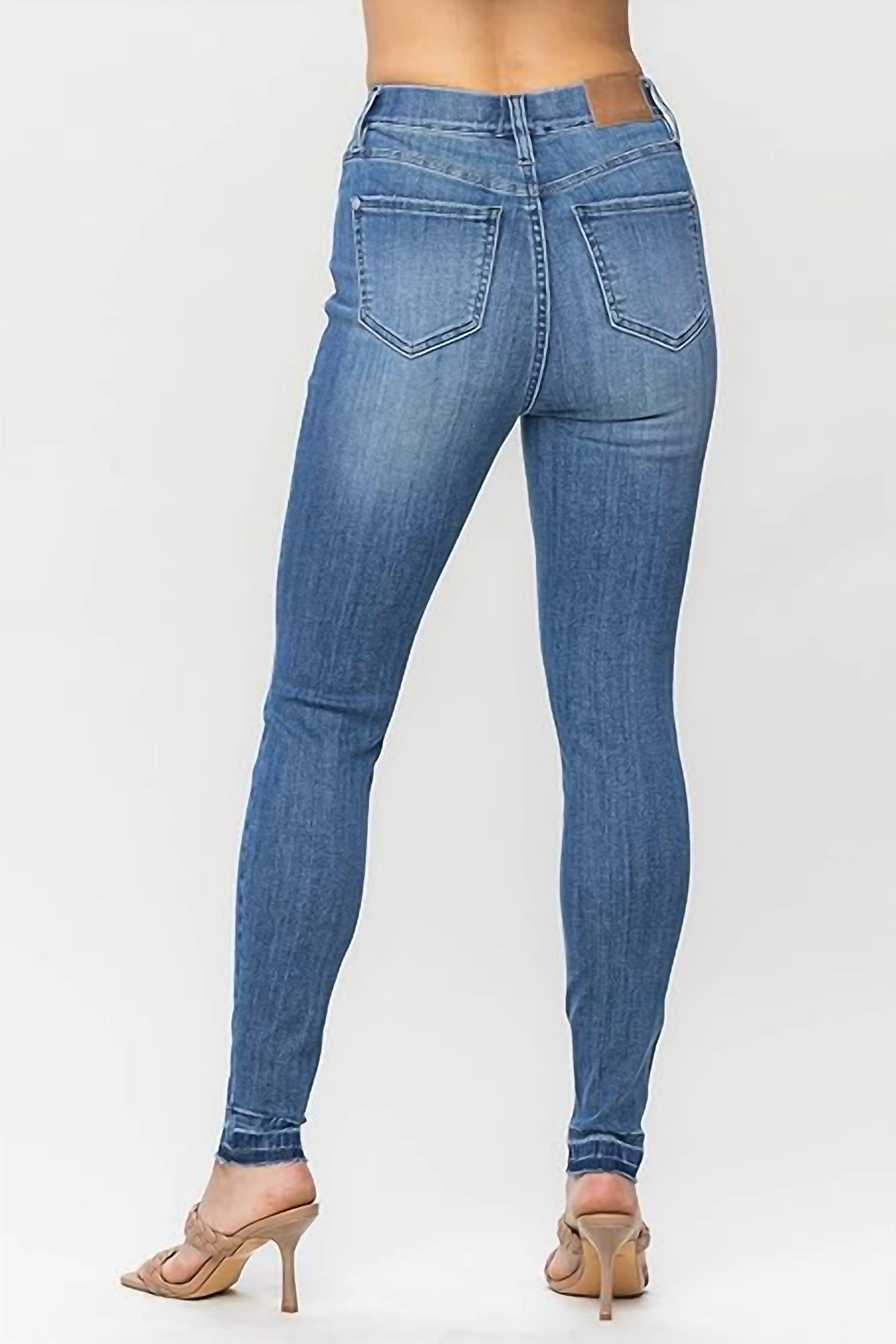 Judy Blue - High Rise Pull on Release Hem Skinny Jeans