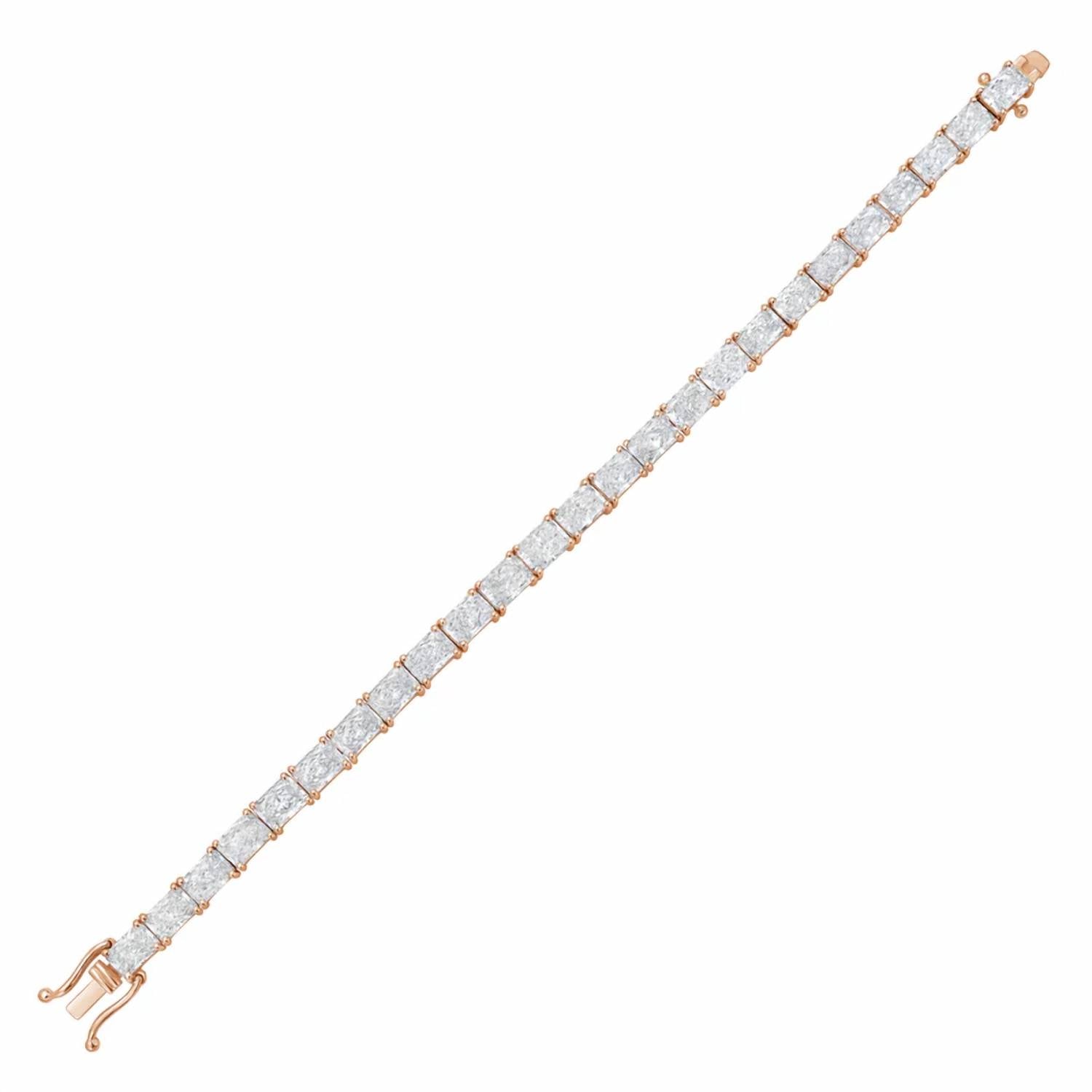 Diana M Jewels - Women's Radiant Lab-Grown Diamond Bracelet (10.00 Ct) - Bold