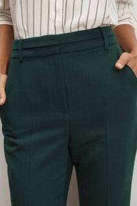 Veronica Beard Melvin Flared Pants in dark hunter green - women's pants - view 5