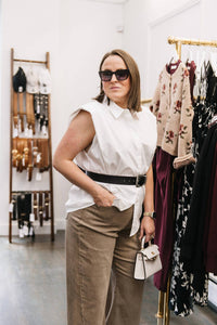 Habitual - SLEEVELESS BUTTON DOWN SHIRT