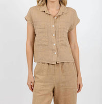 Elliott Lauren - Effie Short Sleeve Linen Shirt