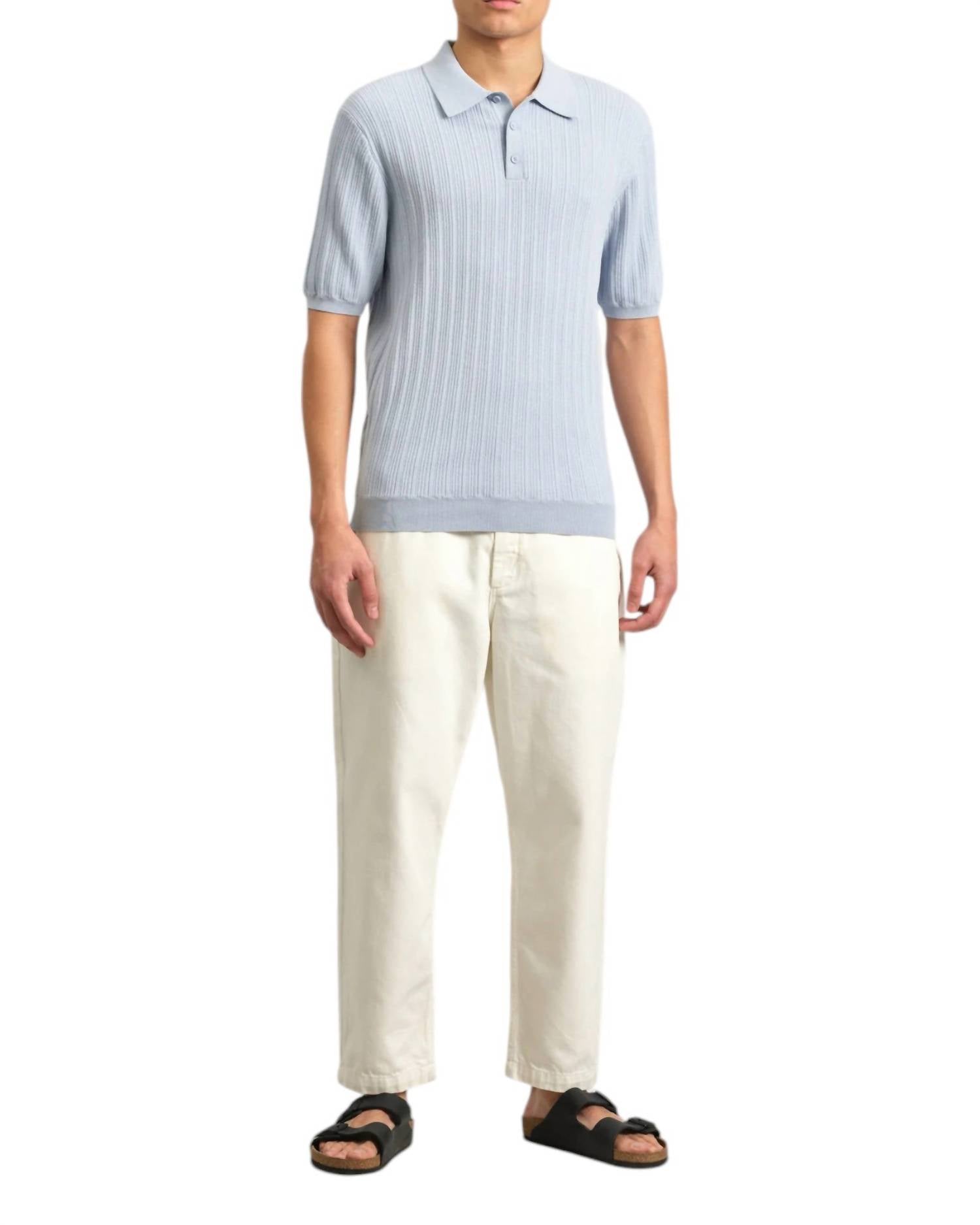 Wax London - Naples Vertical Knit Pattern Polo