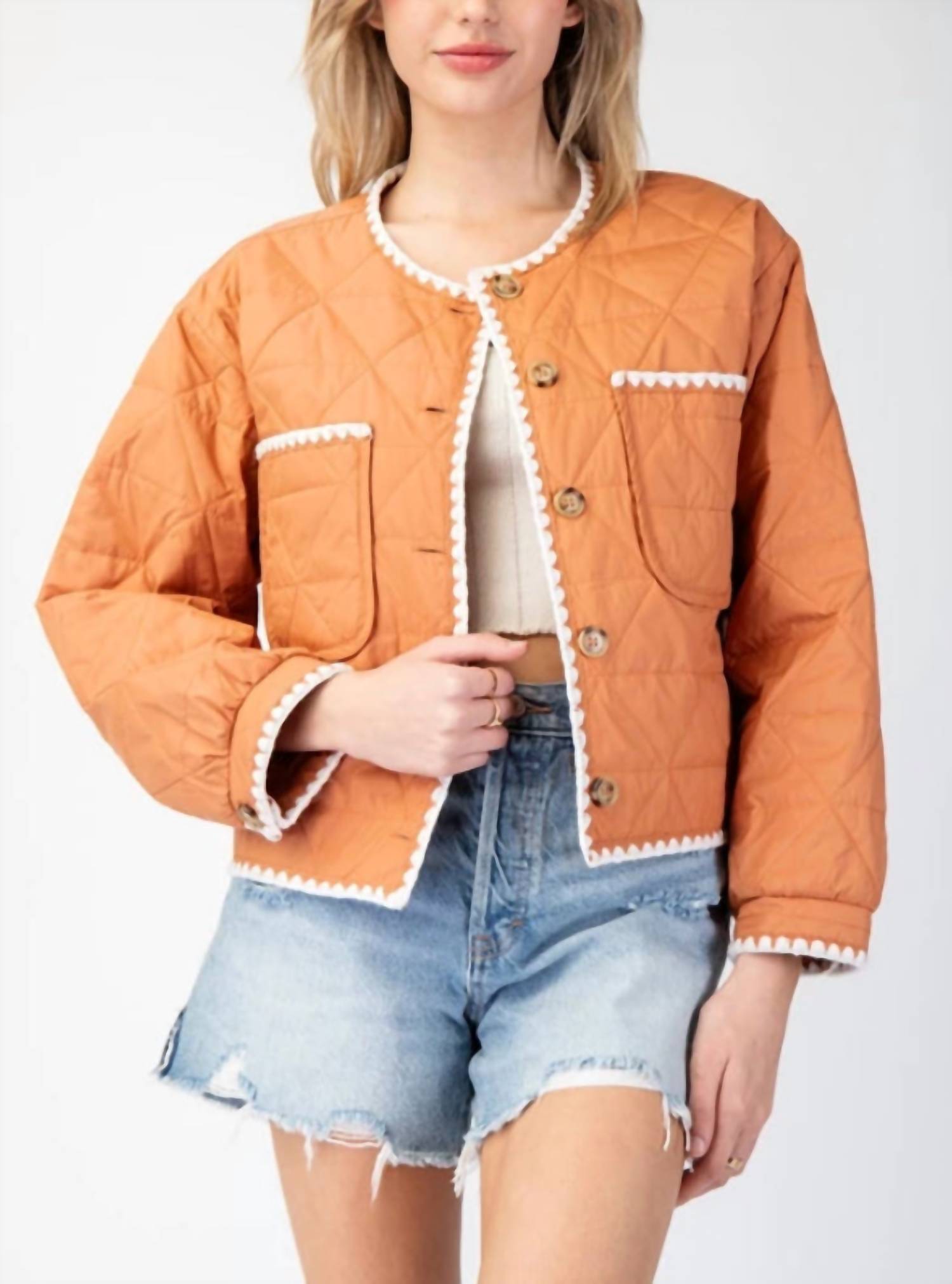 ee:some Terracotta Tower Jacket in orange - women's jacket