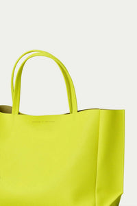 Ampersand As Apostrophe - Women's Leather Sideways Tote Bag