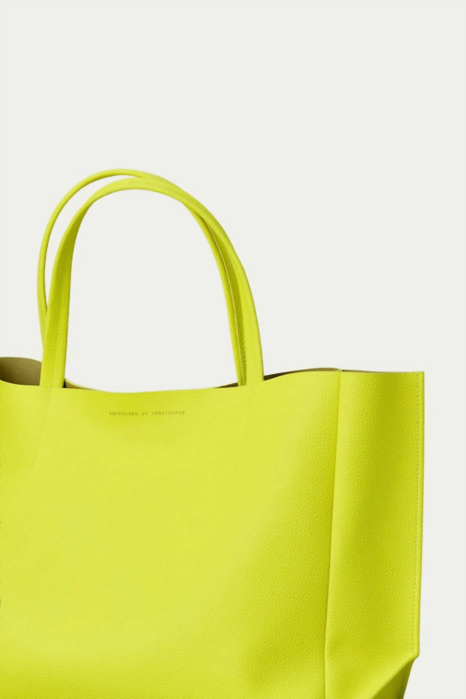 Ampersand As Apostrophe - Women's Leather Sideways Tote Bag