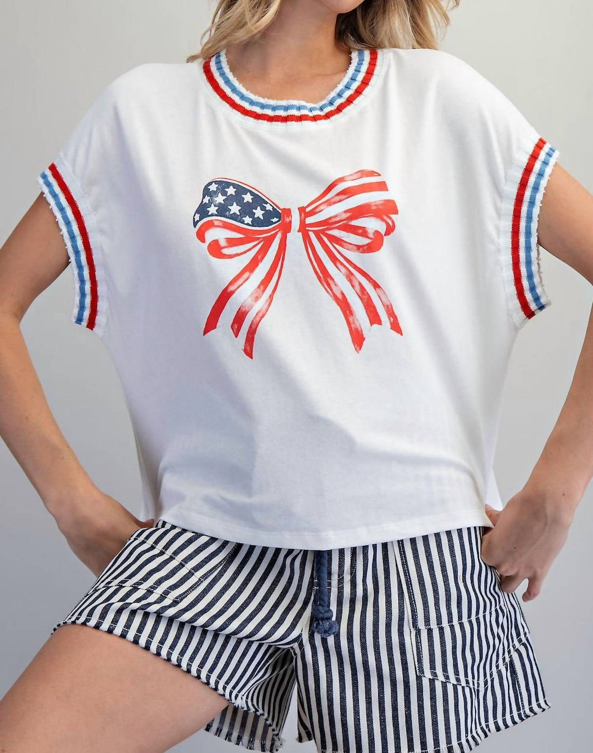 Ee:Some - Usa Graphic Bow Top