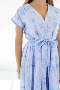 J.Marie - Sienna V-neck Button Up Midi Dress