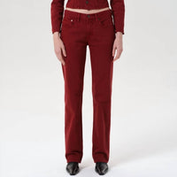 AGOLDE Low Rise Slim Fit Jeans in brick - women's jeans