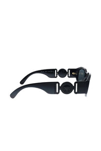 Versace - Geometric Plastic Sunglasses with Grey Lens