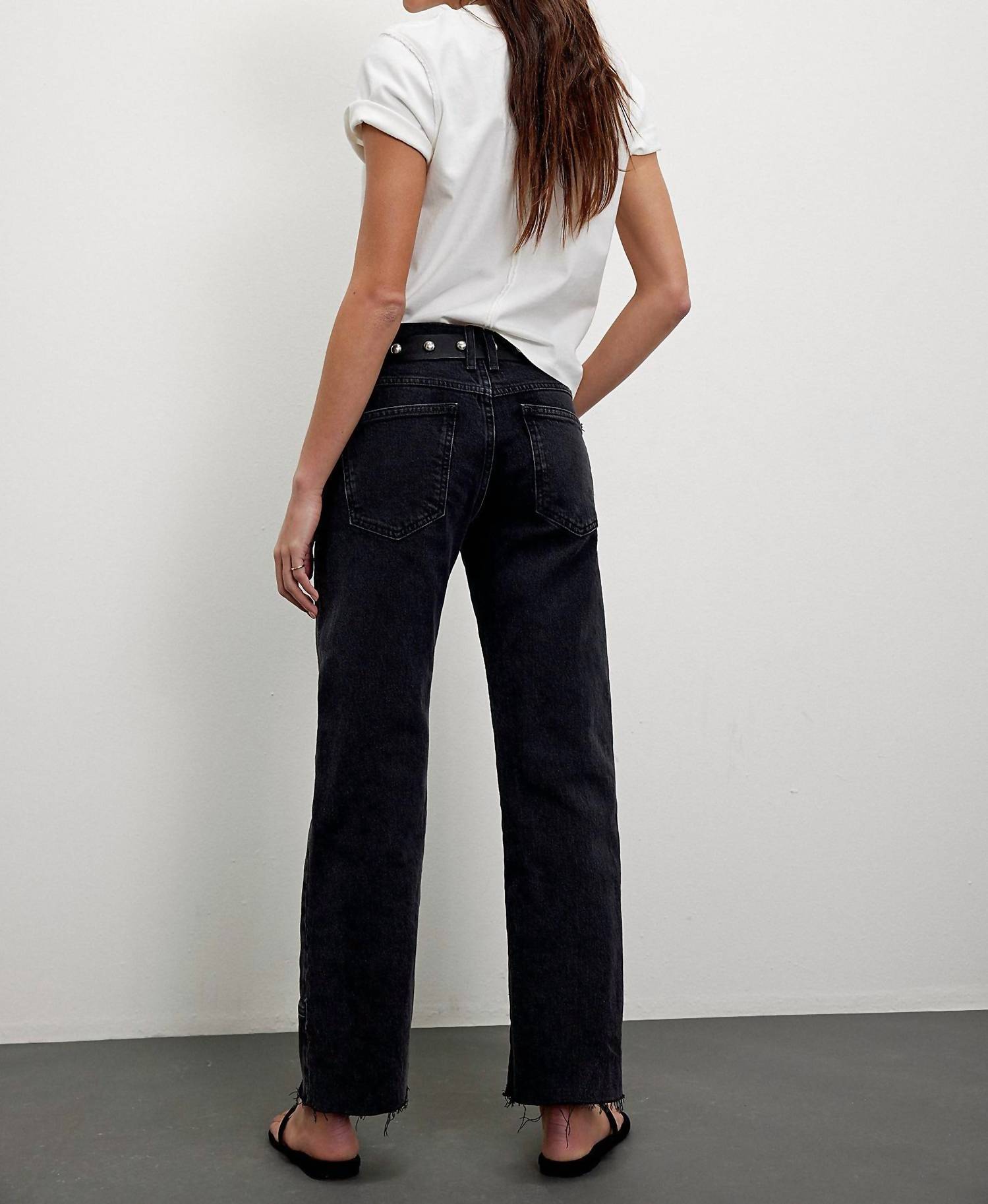 Free People - Risk Taker Mid Rise Straight Leg Jeans