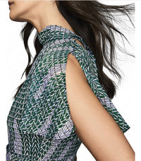 Reiss - Natalie Printed Split Sleeve Dress