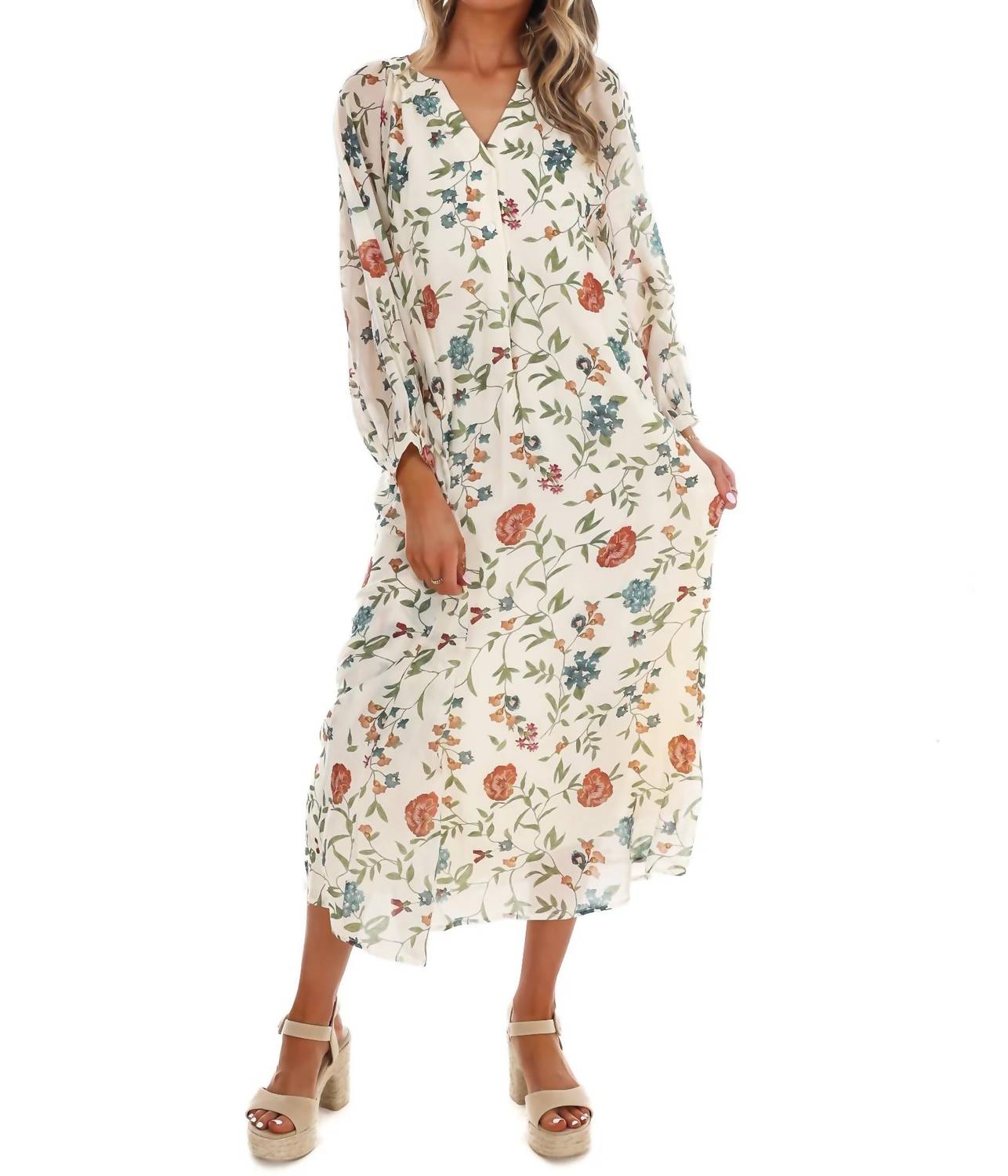 Entro - Handpicked Floral Midi Dress
