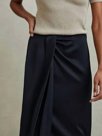 Reiss - Bella High Rise Wrap Midi Skirt